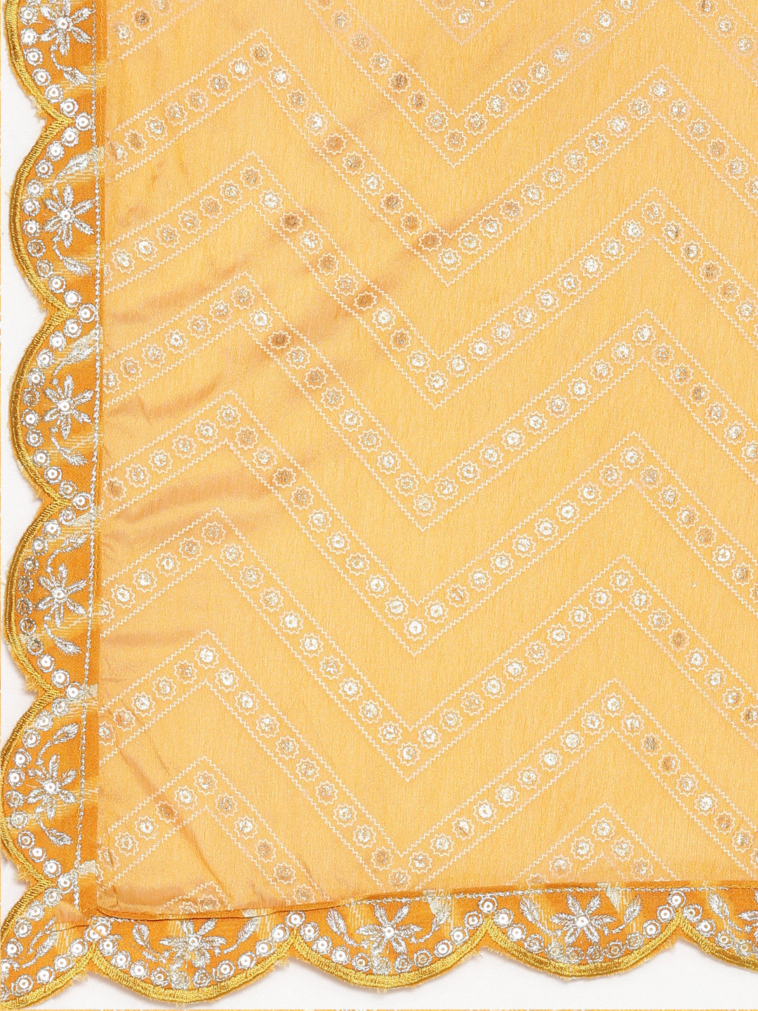 Neerus Yellow Regular Straight Printed Kurta And Sharara With Dupatta