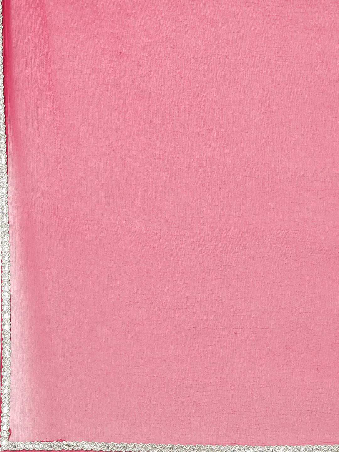 Neeru's Pink Pleated Straight Embroidered Kurta And Trousers With Dupatta