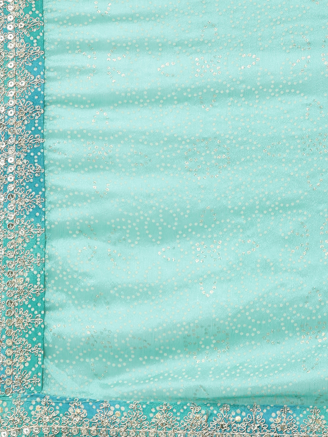 Neerus Green printed straight kurta set with dupatta - detail view 4