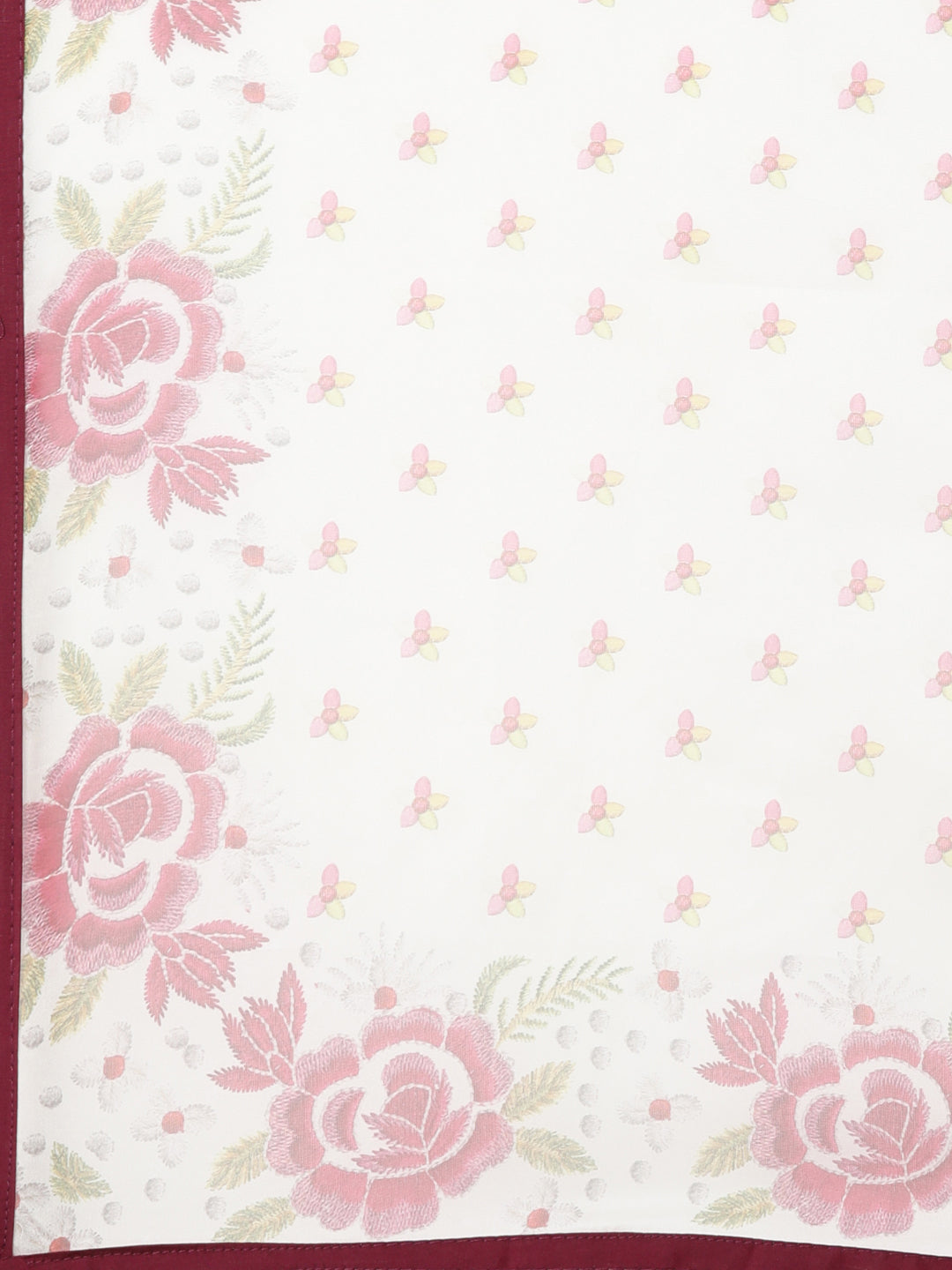 Neerus Purple Floral Printed Straight Suit Set - detail view 4
