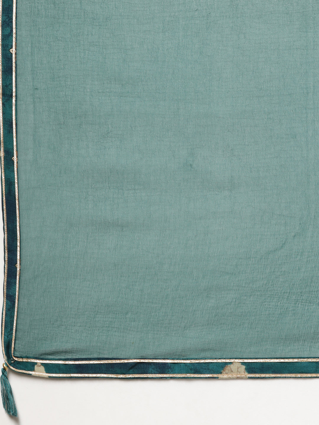 Neerus Green Regular Straight Floral Kurta And  Trousers With Dupatta