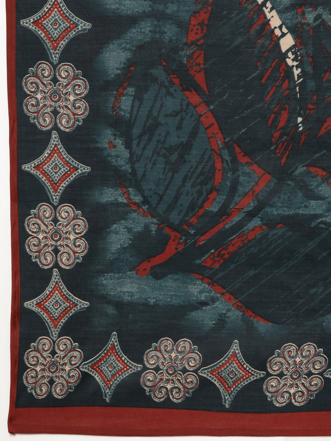 Neerus Blue printed geometric suit set - detail view 3