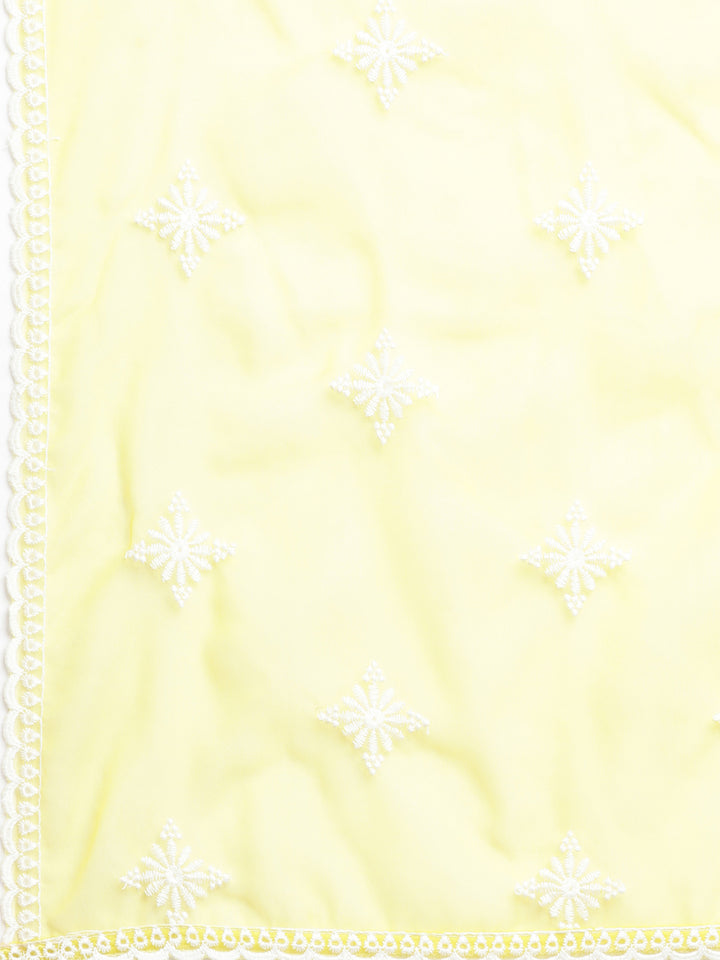 Neerus Green printed floral straight suit set - detail view 3
