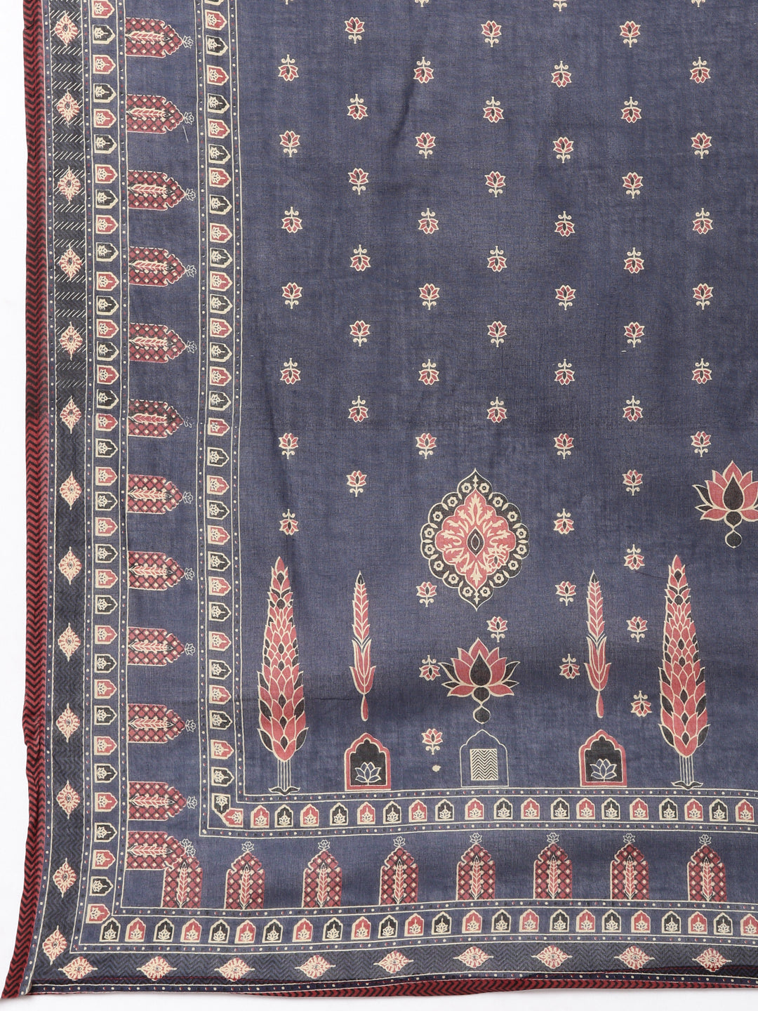 Neerus Blue printed panelled suit set - detail view 5