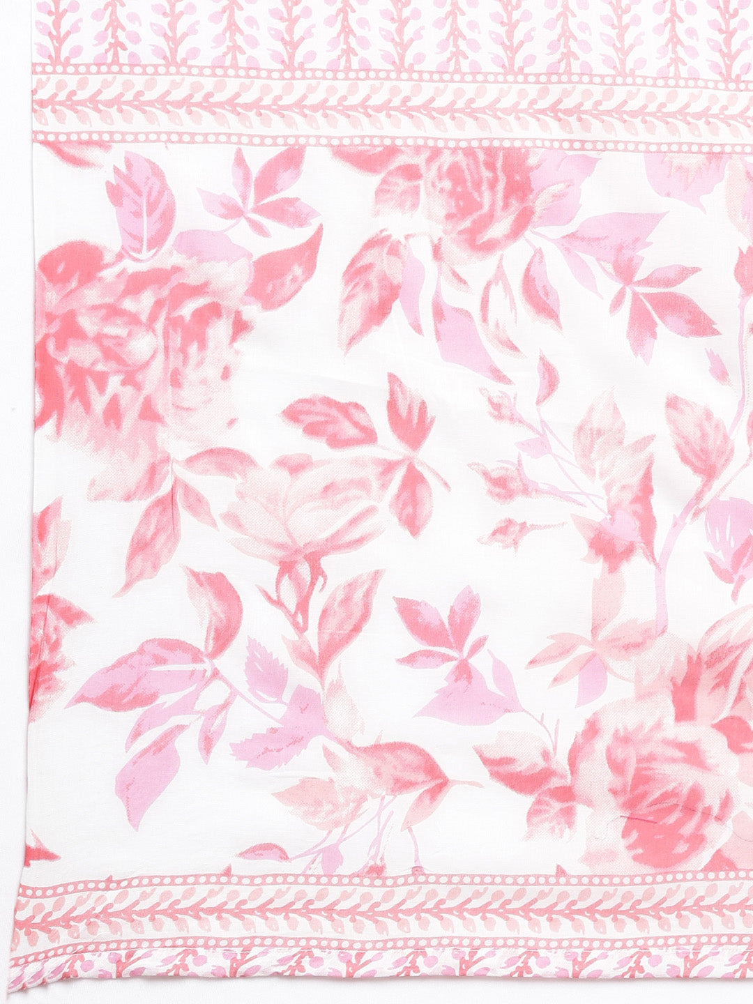 Neerus Pink embroidered panelled suit set with dupatta - detail view 5