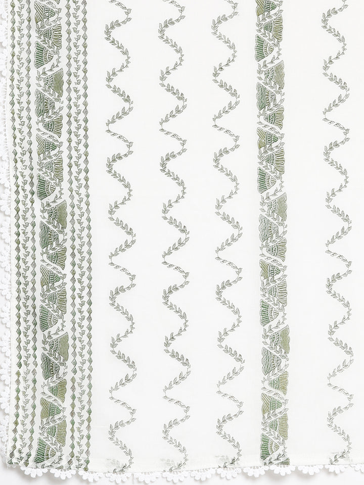 Neerus Green printed panelled suit set - detail view 4