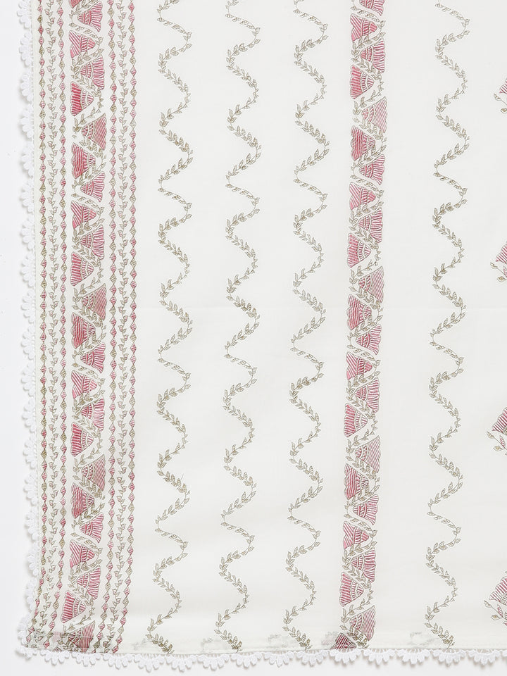 Neerus Red printed panelled suit set - detail view 4