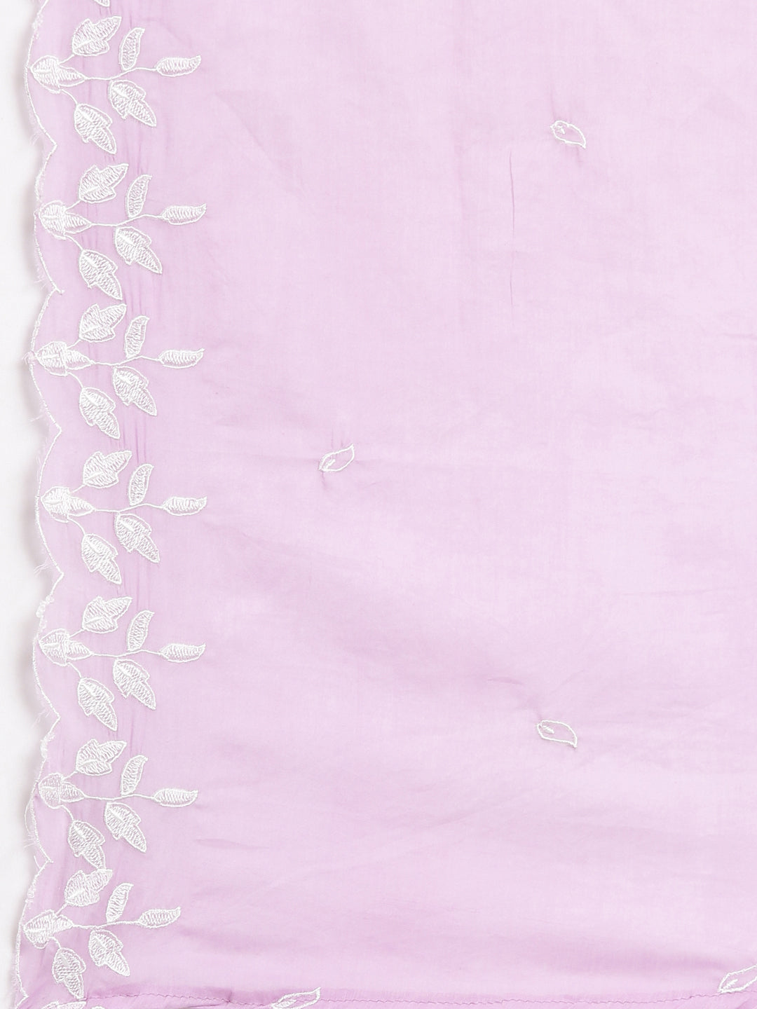 Neerus Purple straight kurta suit set with trousers and dupatta - detail view 4