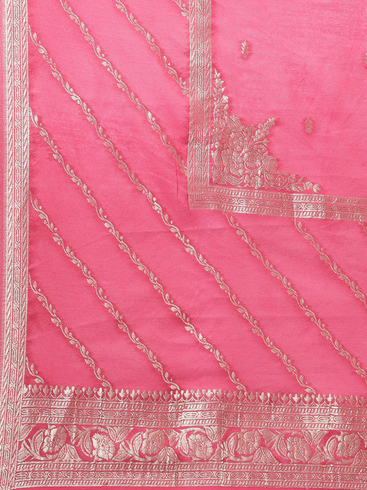 Neerus Maroon Solid Straight Kurta and Trousers With Dupatta