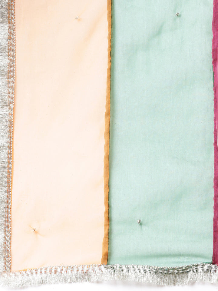 Neerus Pink Solid Straight Kurta and Trousers With Dupatta