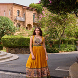 Neerus Gold Casual Maxi Solid Dresses