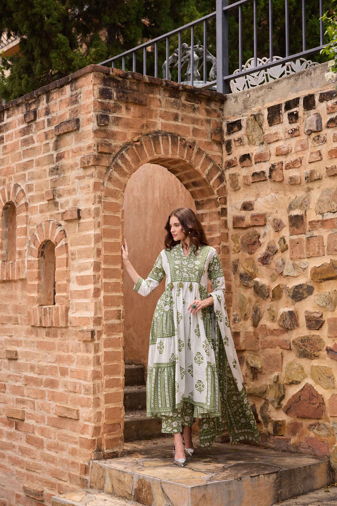 cotton printed anarkali dress Women's Designer Kurta Set- Urban Wardrobe UrbanWardrobe