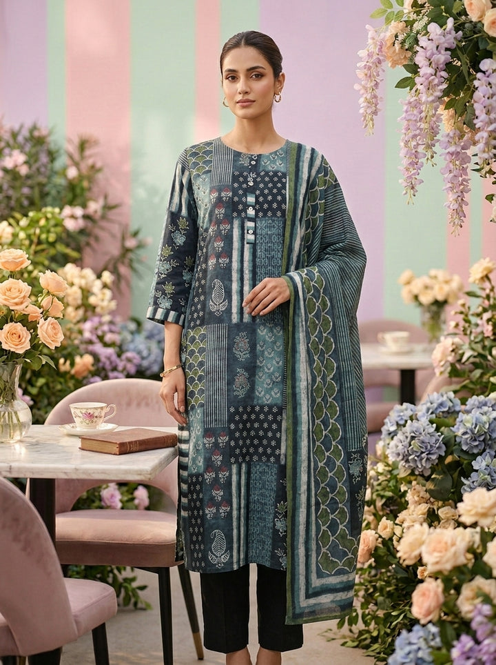 Indigo Linen Three Piece Set