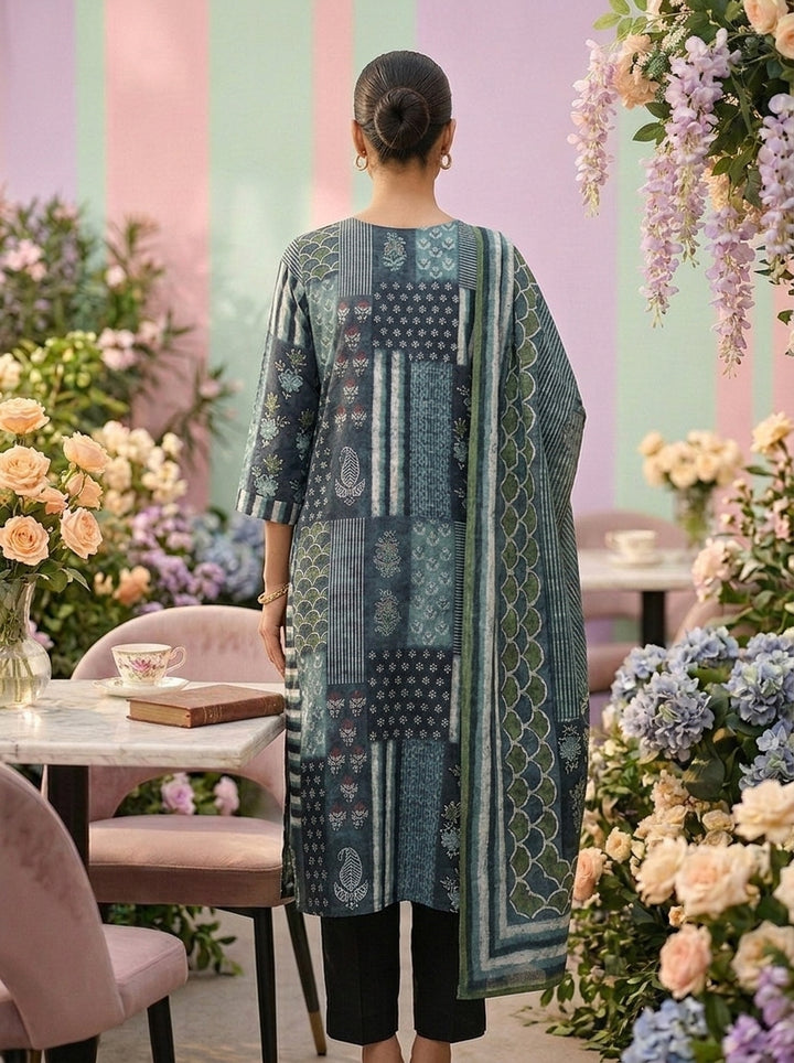 Indigo Linen Three Piece Set