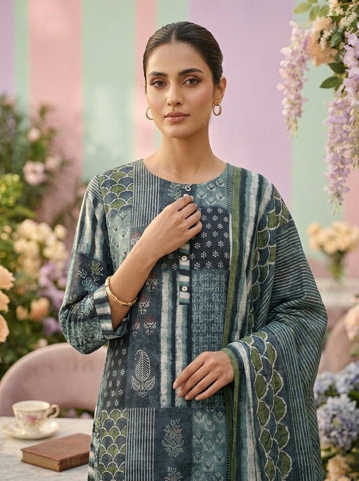 Indigo Linen Three Piece Set