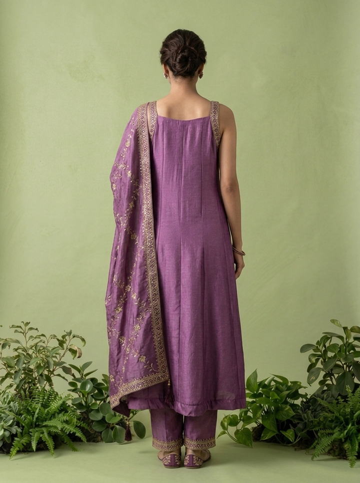 Lavender Silk Three Piece Set