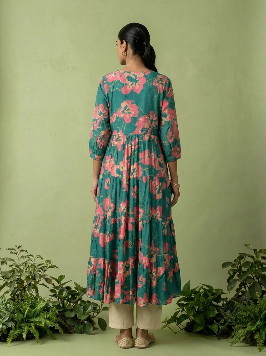 green muslin dress Sandra long muslin dress lightweight, romantic cotton dress