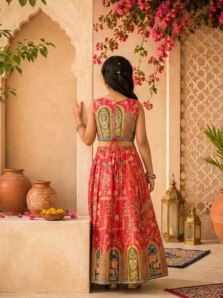 Rani Silk Ethnic Printed Ghagra Set