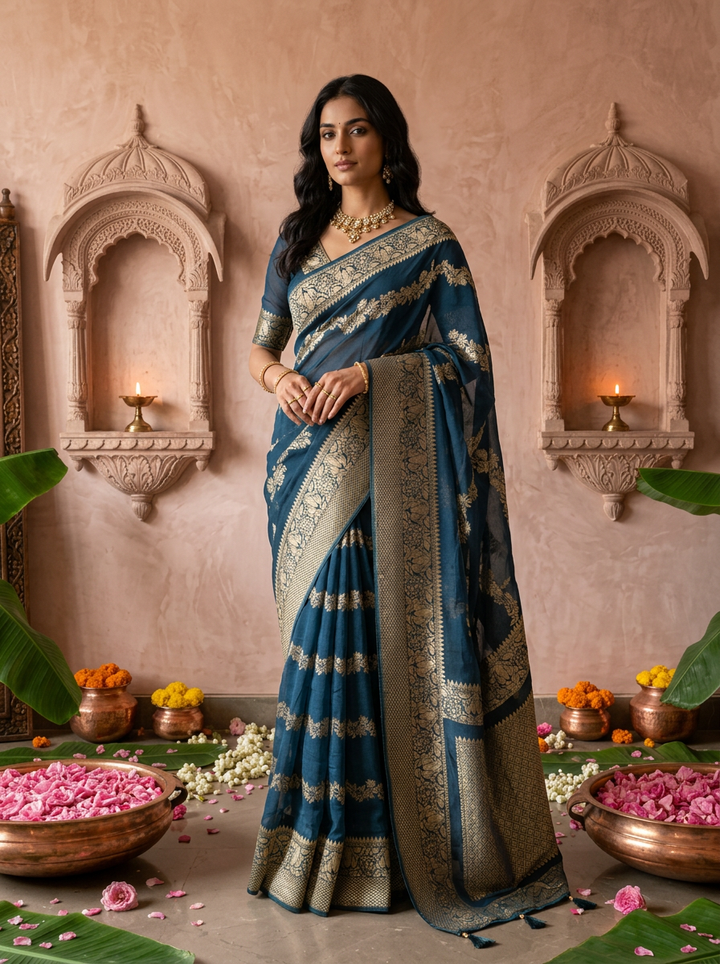 Peacock Banaras Weaved Saree