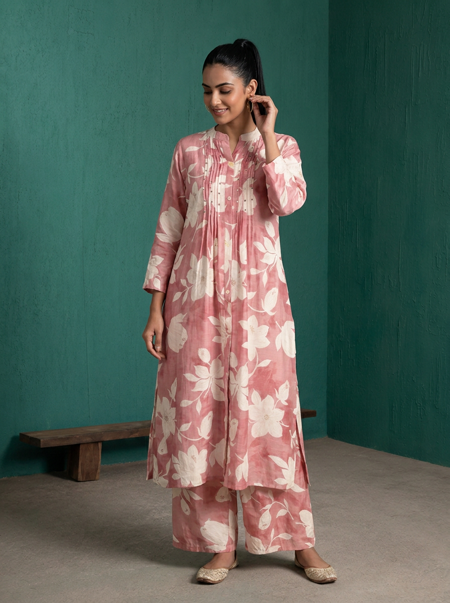 Onion Rayon Large Floral Digital Printed Two Piece Set