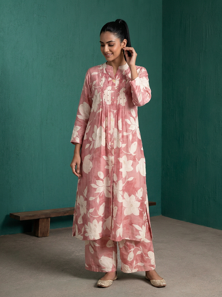 Onion Rayon Large Floral Digital Printed Two Piece Set