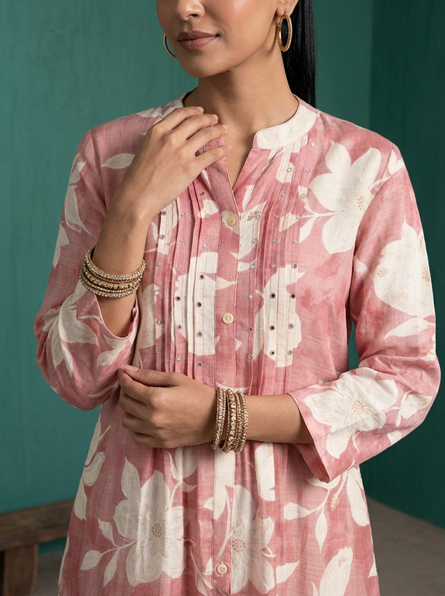 Onion Rayon Large Floral Digital Printed Two Piece Set