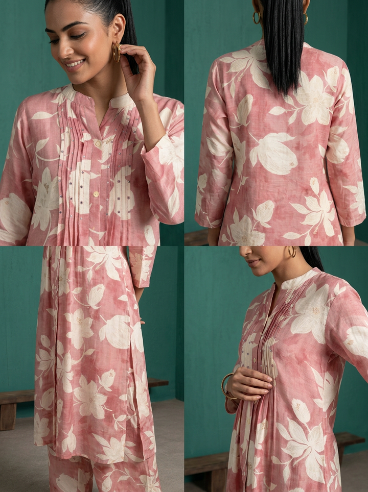 Onion Rayon Large Floral Digital Printed Two Piece Set