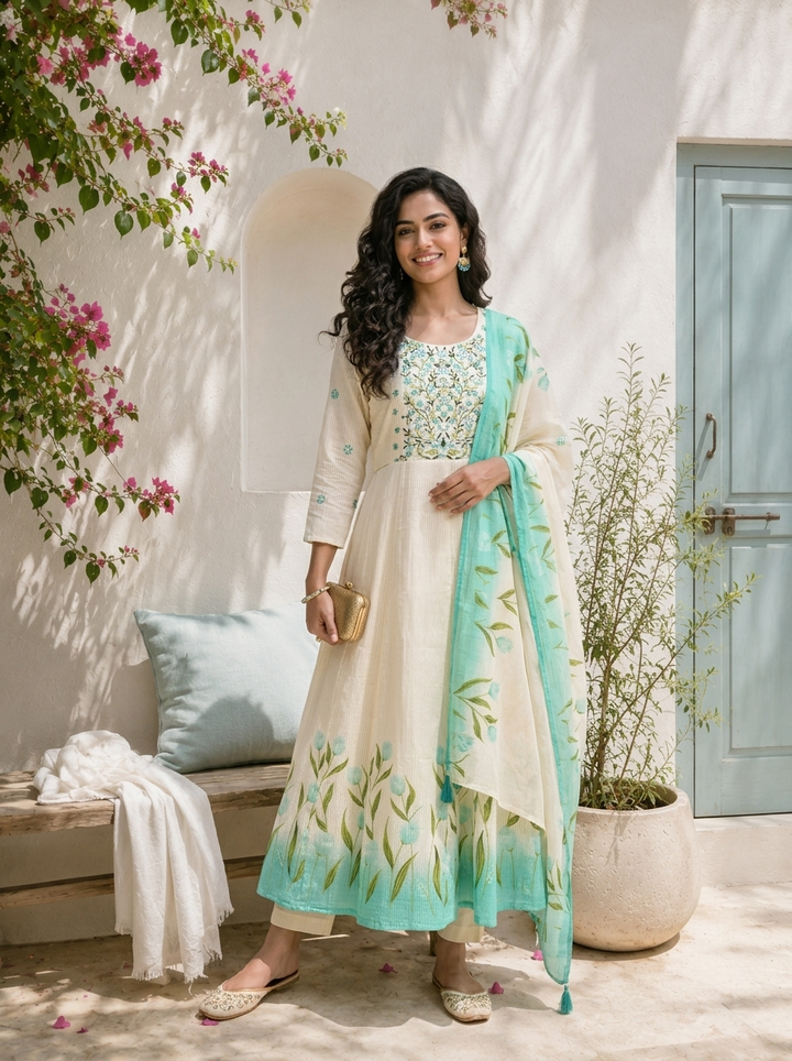 Ferozi Cotton Tulip Printed Three Piece Set