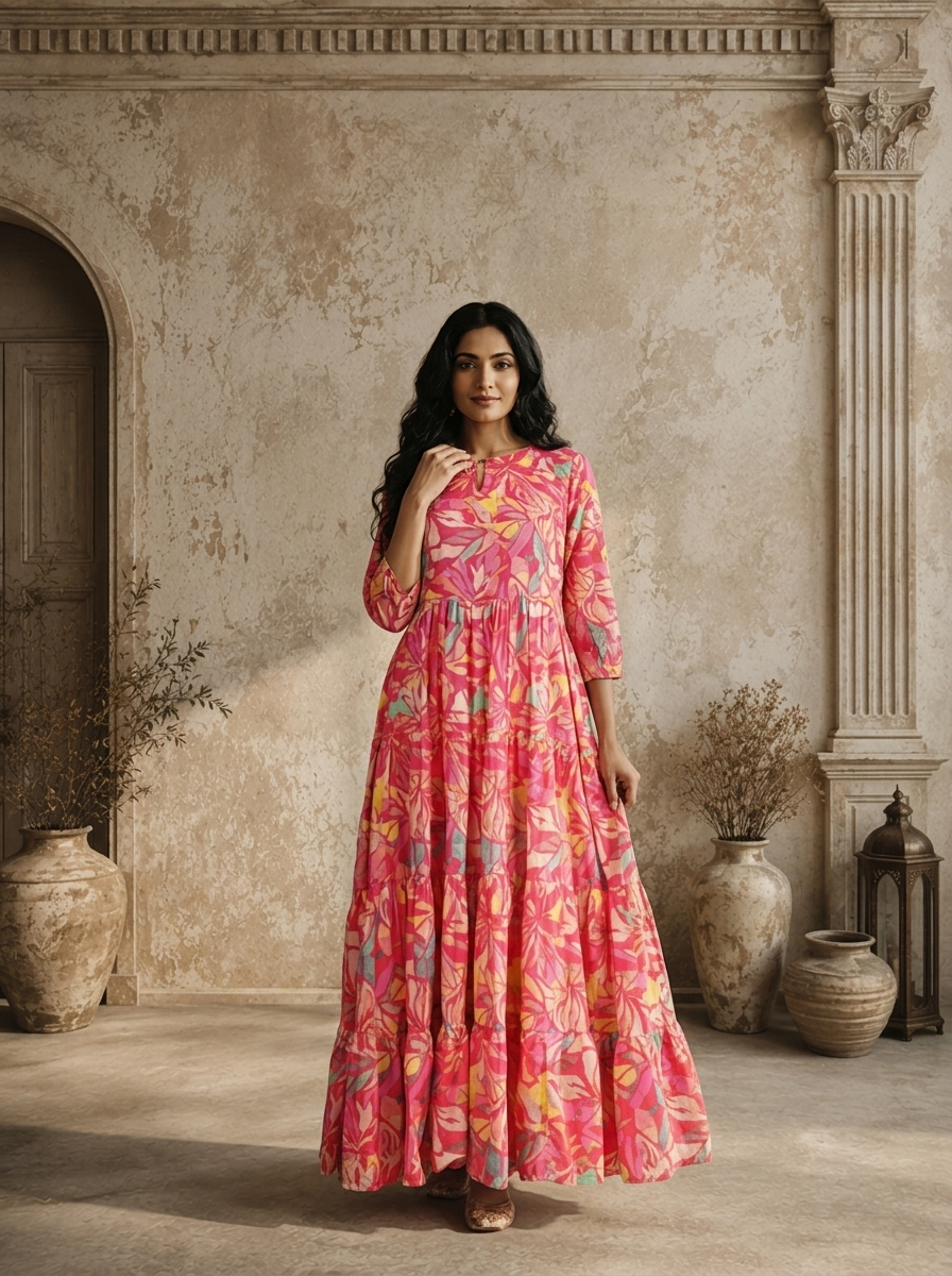 magenta cotton dress Abstract Tropical Leaf And Floral Printed scm-category-loafers Arriving soon from Spain. Couleur:brown plaid Choose from a wide Wedding dresses