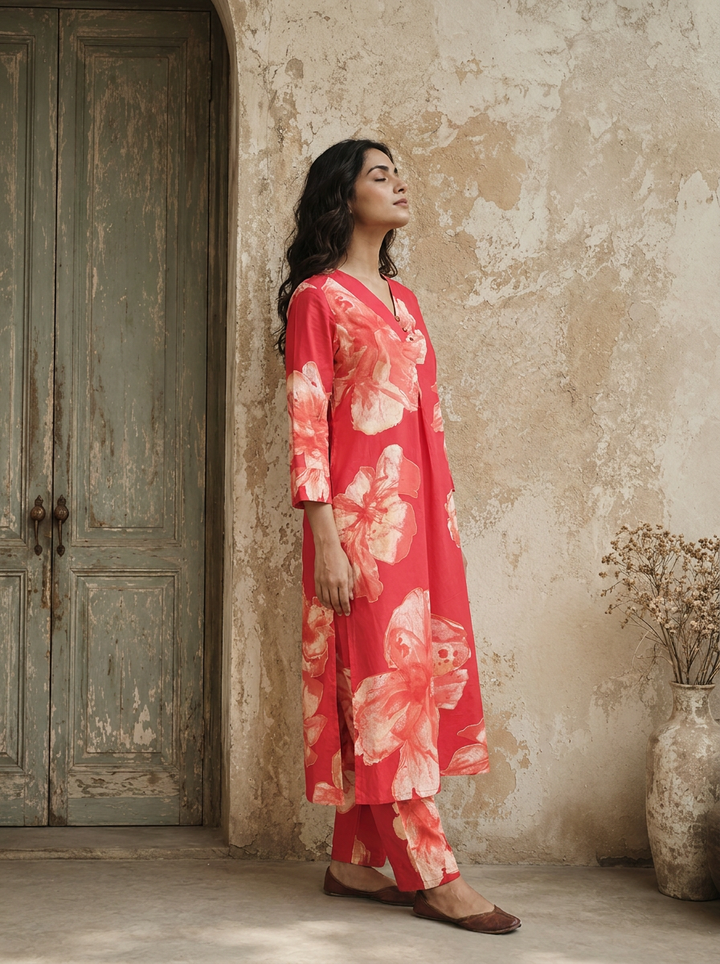 Rani Cotton Large Floral Printed Two Piece Set