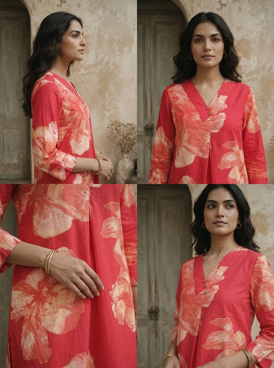 Rani Cotton Large Floral Printed Two Piece Set