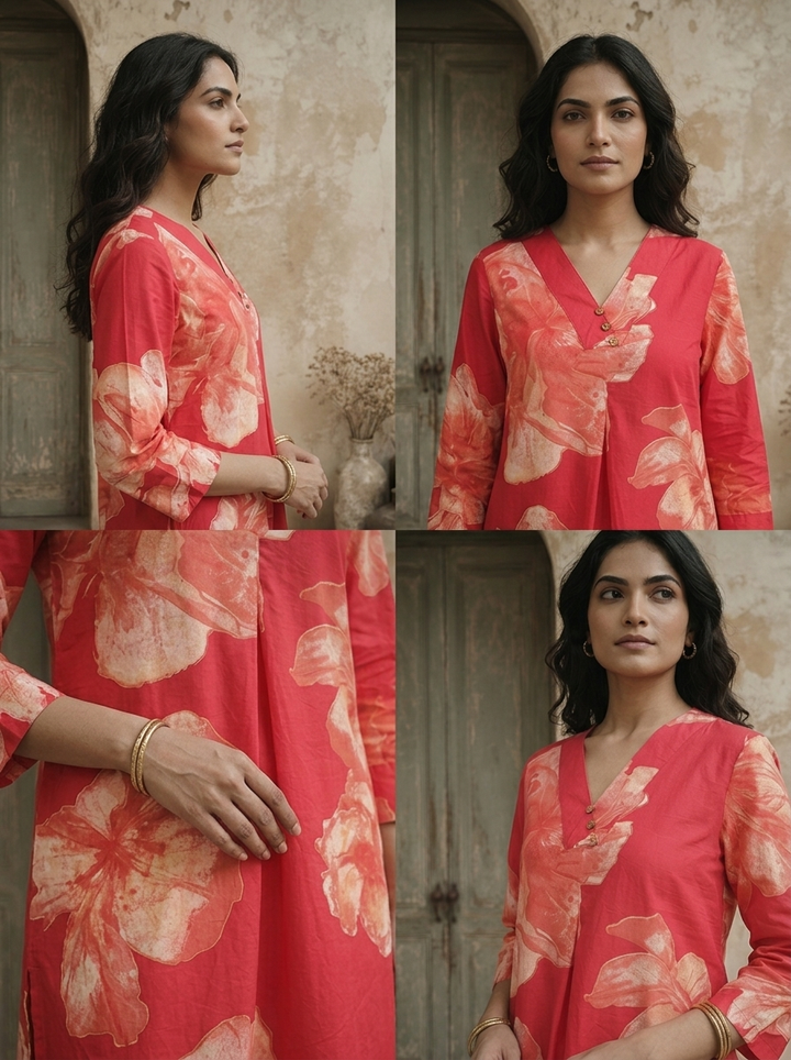 Rani Cotton Large Floral Printed Two Piece Set