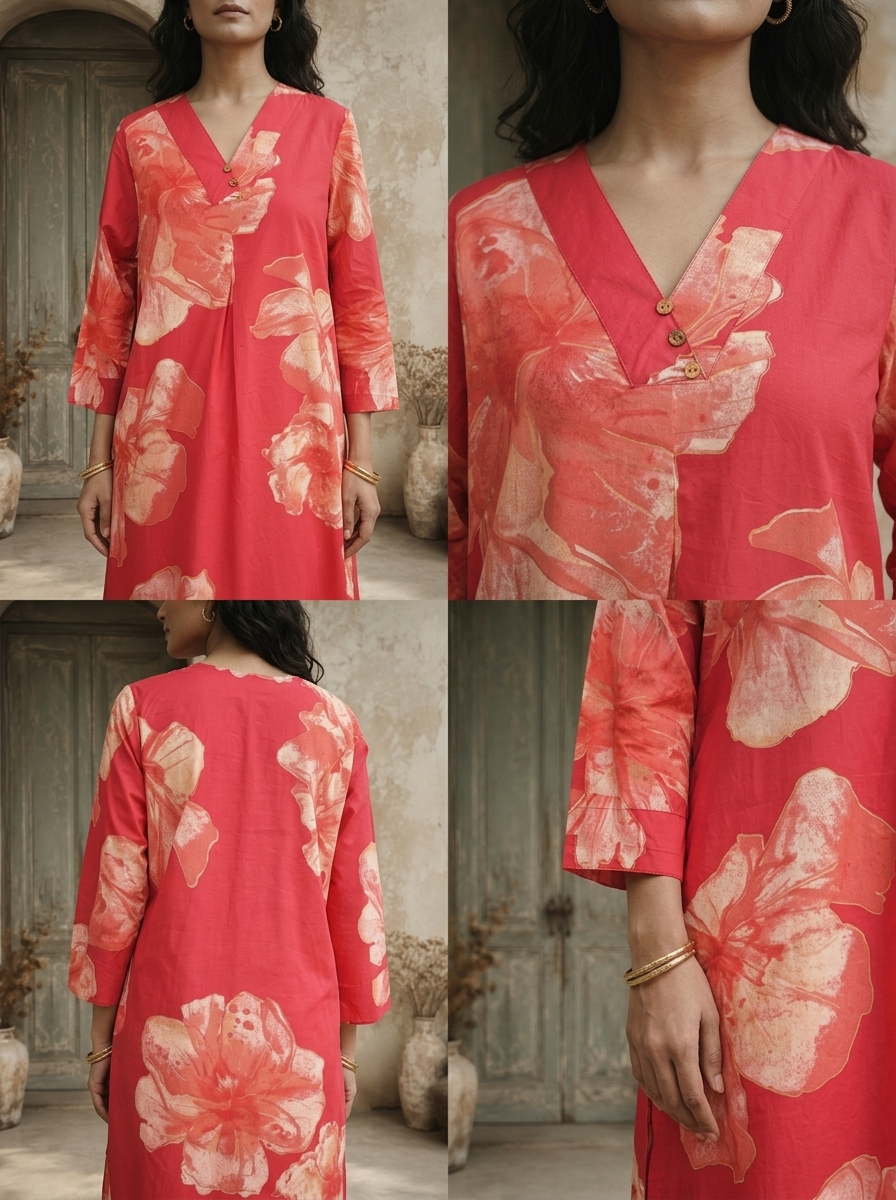 Rani Cotton Large Floral Printed Two Piece Set
