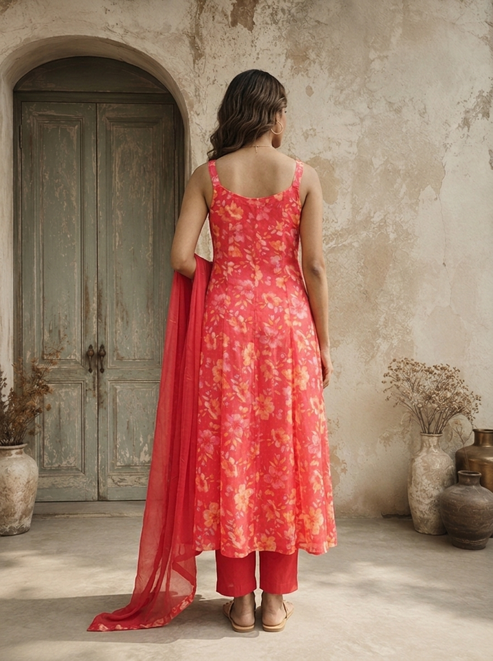 Rani Chinon Bloom Printed Three Piece Set