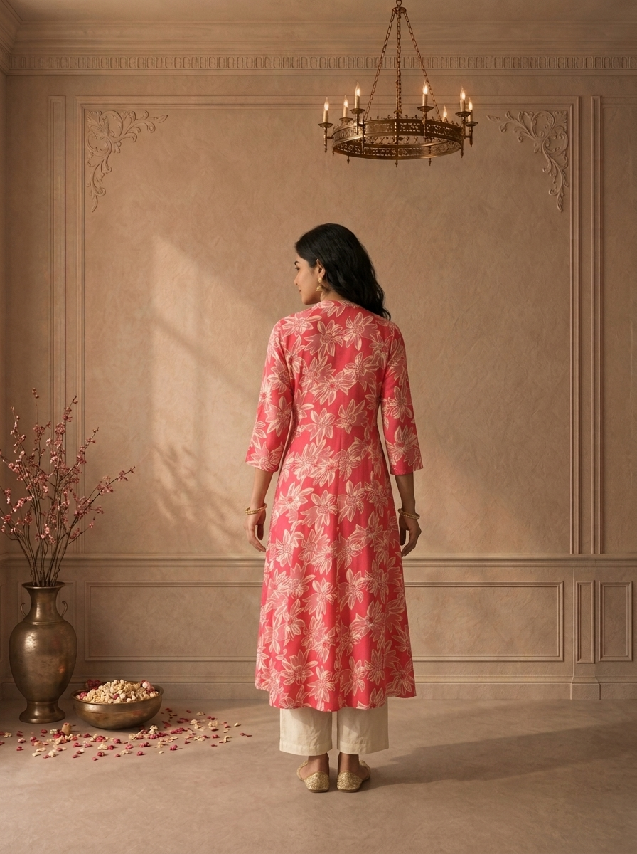 Rani Rayon Big Sunflower Printed Kurta
