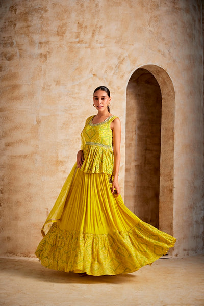 Neeru's Women Lemon Colour Suit Set