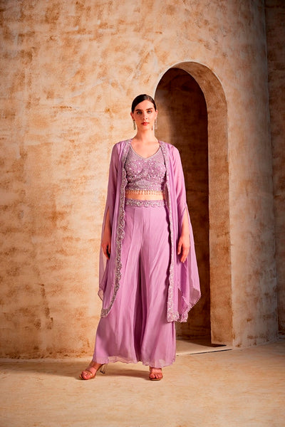 NEERU'S WOMEN LILAC COLOR SUIT SET