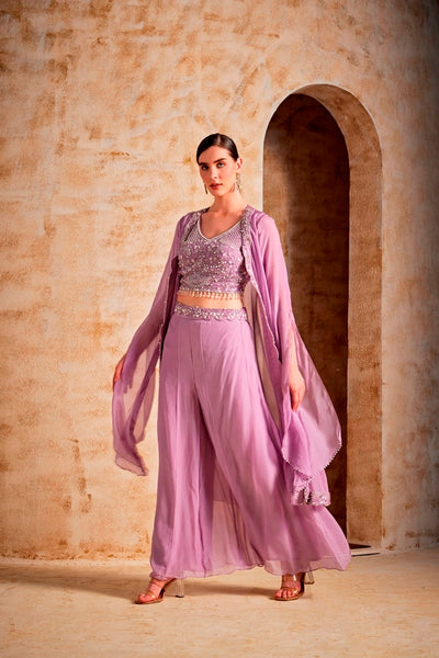 NEERU'S WOMEN LILAC COLOR SUIT SET