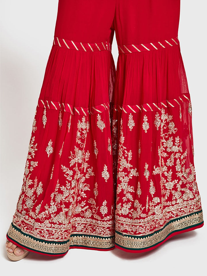 Neerus Beige Color Georgette Fabric Ghagra Set