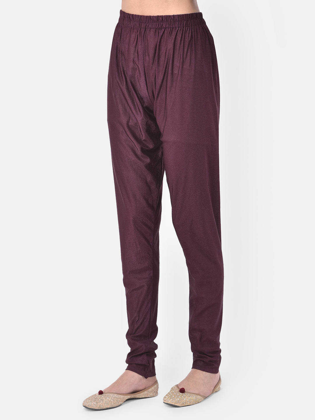 Neerus Purple Embroidered Anarkali Kurta With Dupatta