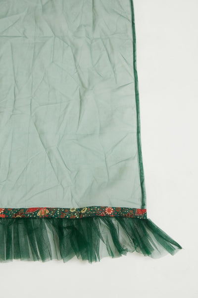 Neeru's Green Color Georgette Fabric Anarkali