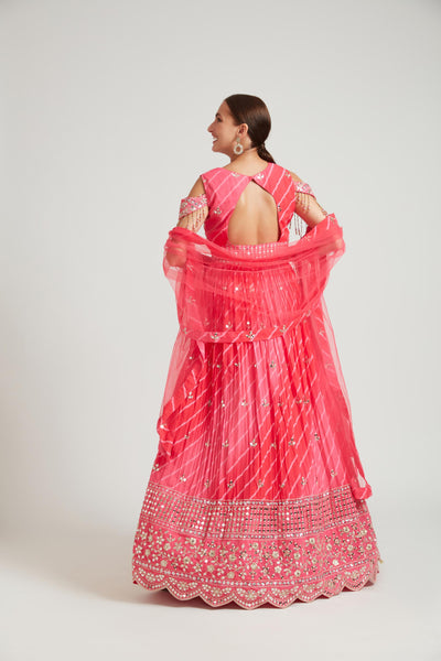Neeru's Pink Color Georgette Fabric Gown