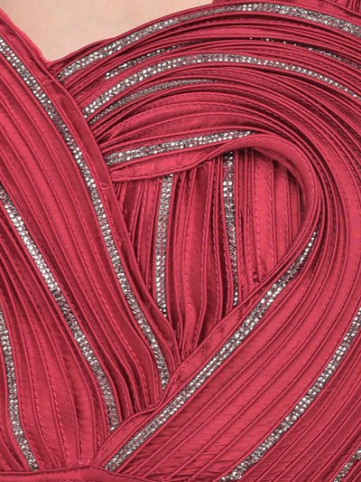 Neeru'S rani color, georgette fabric lehenga choli