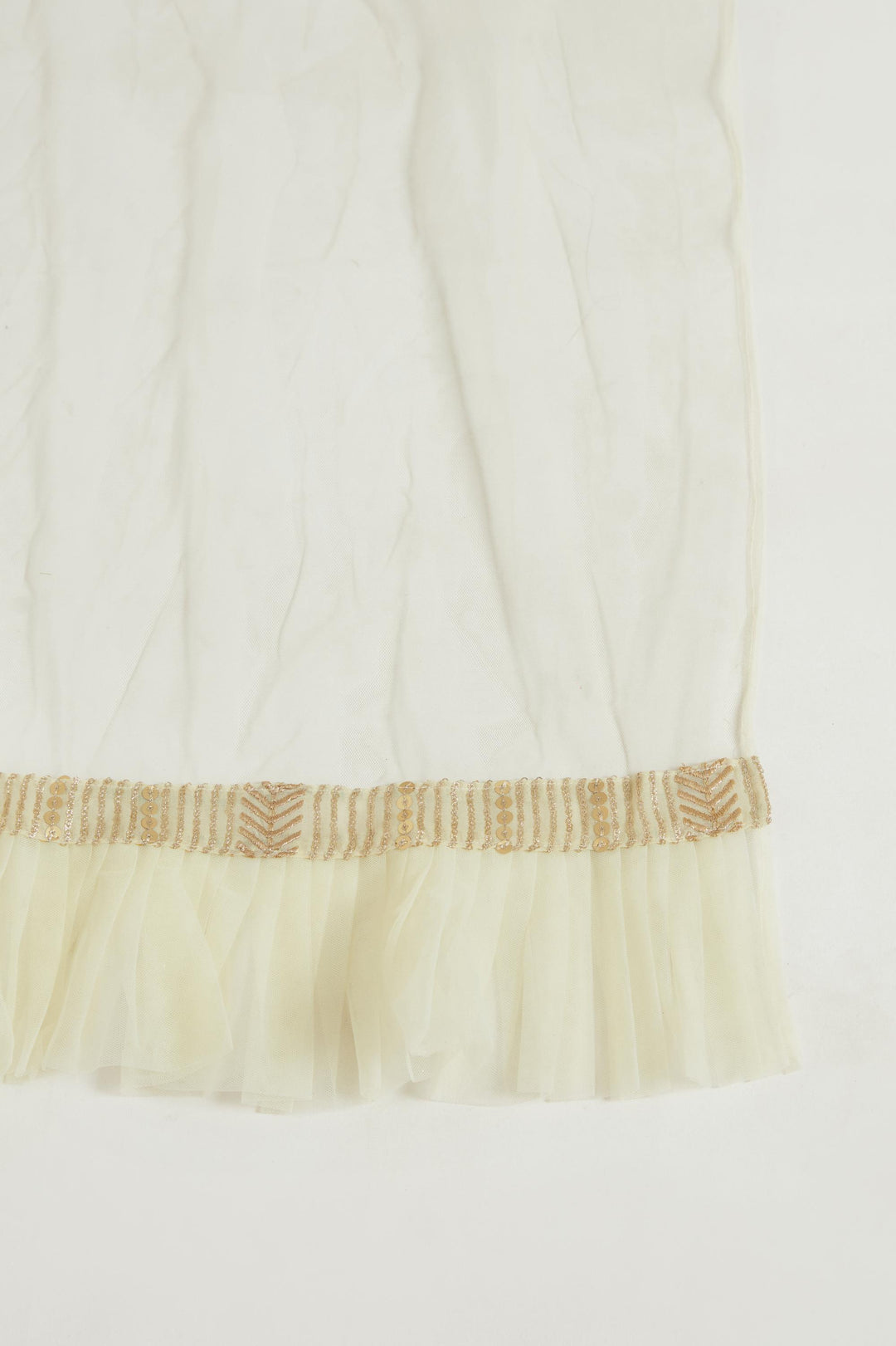 Neerus Gold georgette embroidered anarkali - detail view 4