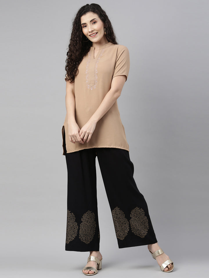 Neerus Black Color Plazzo