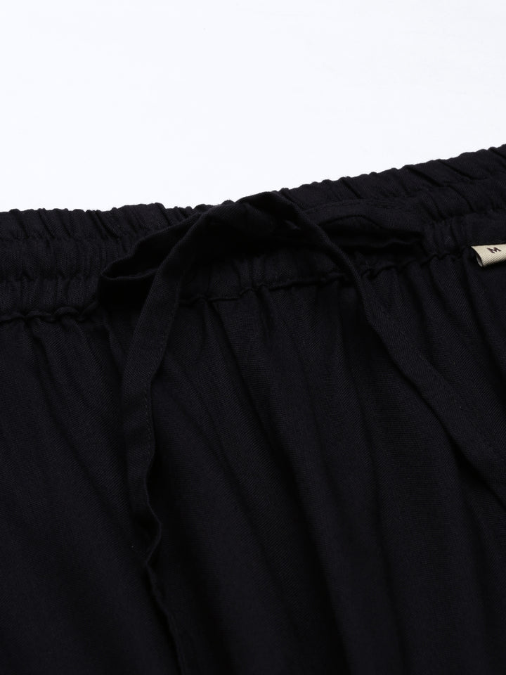 Neerus Black Color Plazzo