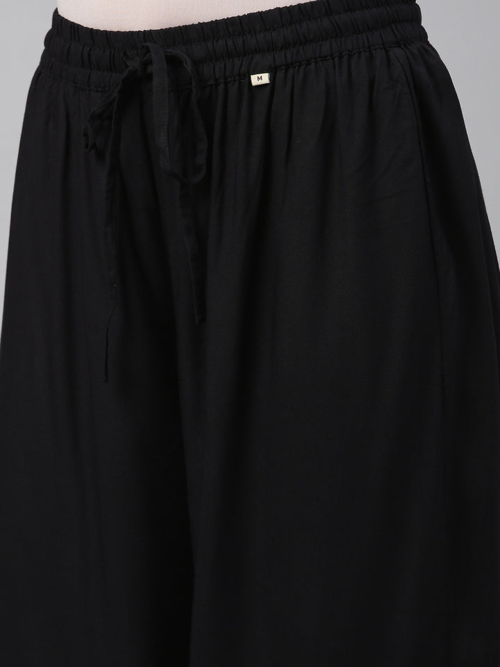 Neerus Black Color Plazzo