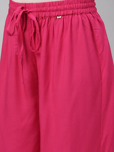 Neeru'S Rani Pink Color Plazzo