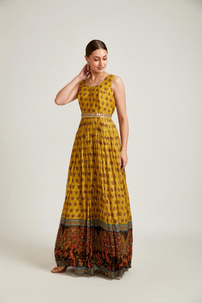 Neeru's Mustard Color Gown