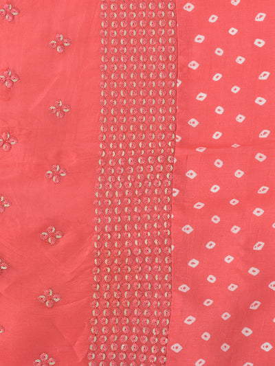 Neerus'S tomato color, silk fabric suit-pant